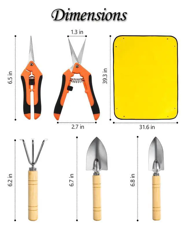 Alt view image 6 of 6 - Plant Repotting Mat, 5Pcs Succulent Tools Mini Garden Small Gardening Tools Indoor, Pruning Shear Gardening Scissor, Hand kit for Bonsai, Cactus, Fairy, Houseplant Transplanting, Seedling