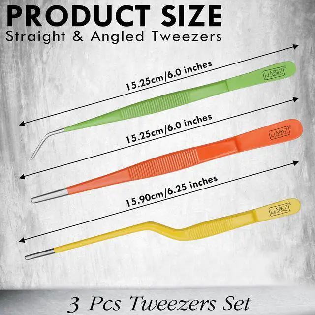 Alt view image 2 of 7 - Garden Tweezers set of 3,15cm Size Stainless Steel for Succulents & Cactus Plant Care and Maintenance Multi Purpose Tools