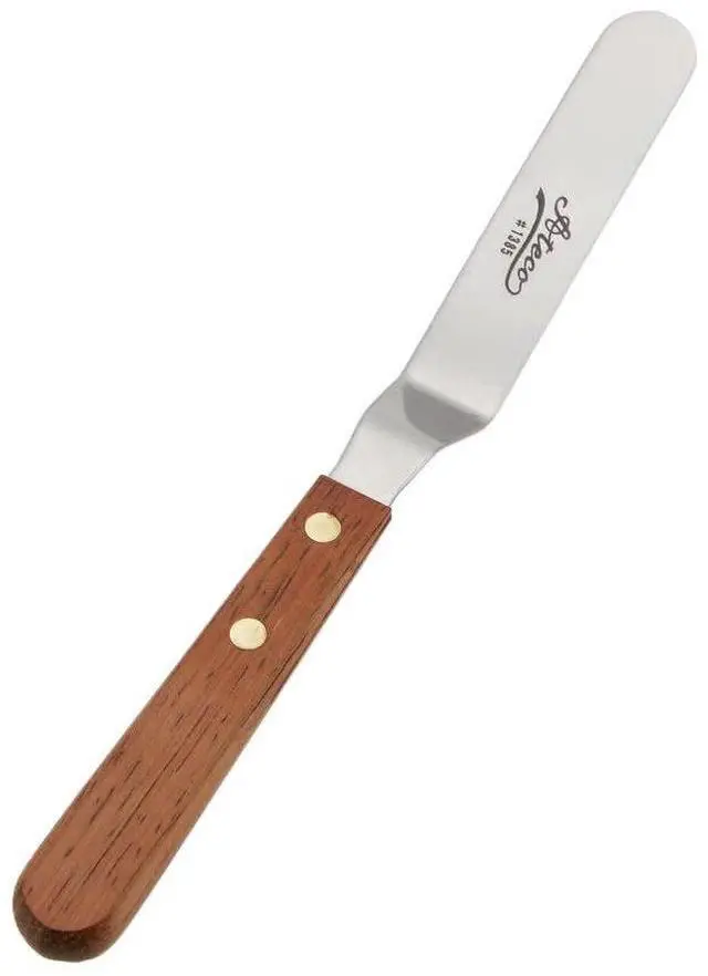 Alt view image 3 of 7 - 1385 Offset Spatula with 4.5-Inch Stainless Steel Blade, Wood Handle, 4.5 Inch, natural