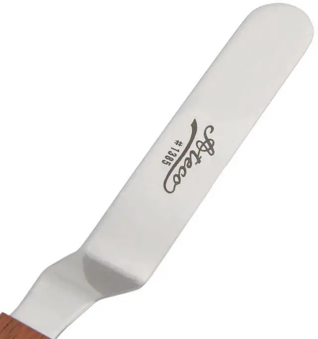 Alt view image 4 of 7 - 1385 Offset Spatula with 4.5-Inch Stainless Steel Blade, Wood Handle, 4.5 Inch, natural