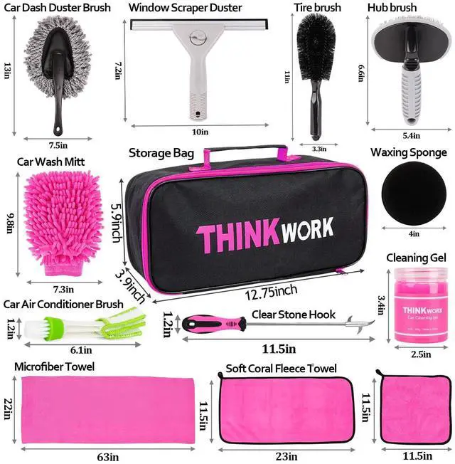 Alt view image 7 of 7 - Car Detailing Kit, Interior Exterior Cleaning Set for Vehicles