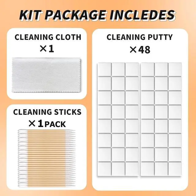 Alt view image 2 of 6 - Cleaning Putty, Phone Cleaning Kit, Remove Ear Wax&Dirt&Gunk from Device's Small Crevices, for AirPod Cleaner Kit for Airpods Charging Case/Headphones/Phone/ElectronicsWhite