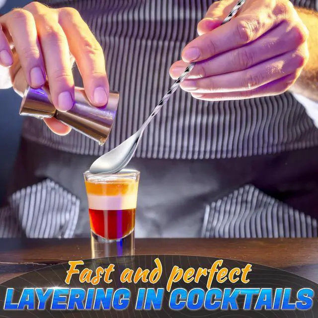 Alt view image 7 of 7 - 4 Pcs Bar Spoon Cocktail Mixing Spoon 12'' Long Stainless Steel Cocktail Stirrers with Polished Surface, Easy to Clean Great for Professional and Home Use, Practical Gift for Drink Mixing Lovers