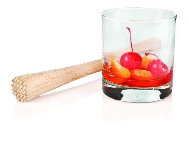 Alt view image 7 of 7 - Smash Wooden Muddler for Cocktails with Ergonomic Contoured Handle, Durable Cocktail Muddlers, Herbs and Fruit Crushers, Home Bar Accessories, 9.75", Set of 1