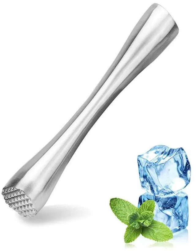 Main image of 8" Muddler for Cocktails, Professional Stainless Steel Muddler for Old Fashioned Bitters, Creating Mojitos, Margaritas, Mint & Fruit Based Drinks- Ideal Home Bar, Bartender, Kitchen Masher Tool