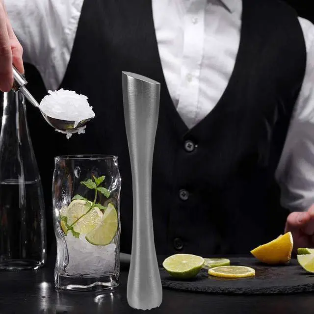 Alt view image 7 of 7 - 8" Muddler for Cocktails, Professional Stainless Steel Muddler for Old Fashioned Bitters, Creating Mojitos, Margaritas, Mint & Fruit Based Drinks- Ideal Home Bar, Bartender, Kitchen Masher Tool