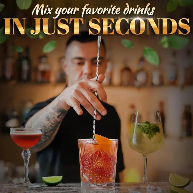 Alt view image 6 of 7 - 4 Pcs Bar Spoon Cocktail Mixing 12'' Long Stainless Steel Cocktail Stirrers with Polished Surface Home Bars, Coffee & Dirty Soda Bar Supplies, Practical Gift for Drink Mixing Lovers | Sugar Spoon