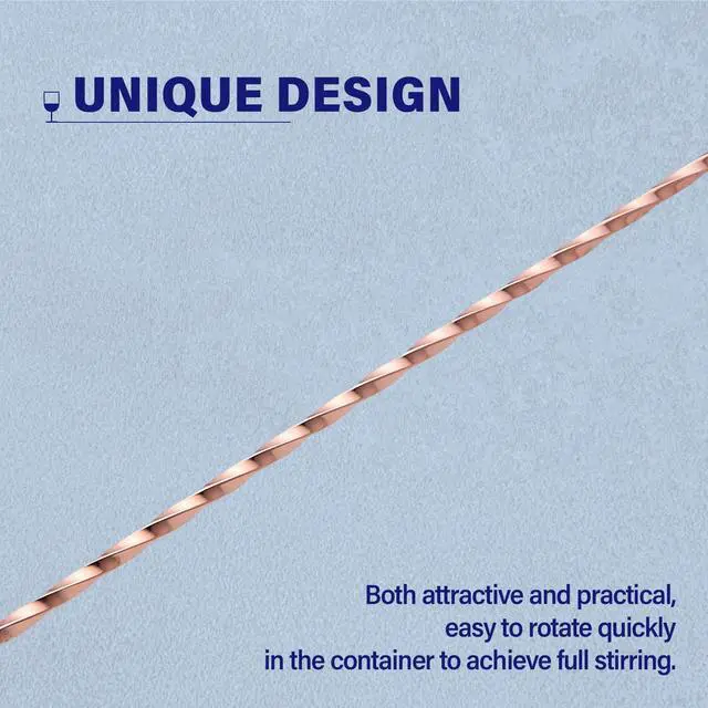 Alt view image 4 of 7 - 2 Pcs 12 Inches Bar Spoon, Long Handle Mixing Stirrers for Drink, Briout Stainless Steel Bar Cocktail Shaker Spoon, Rose Gold