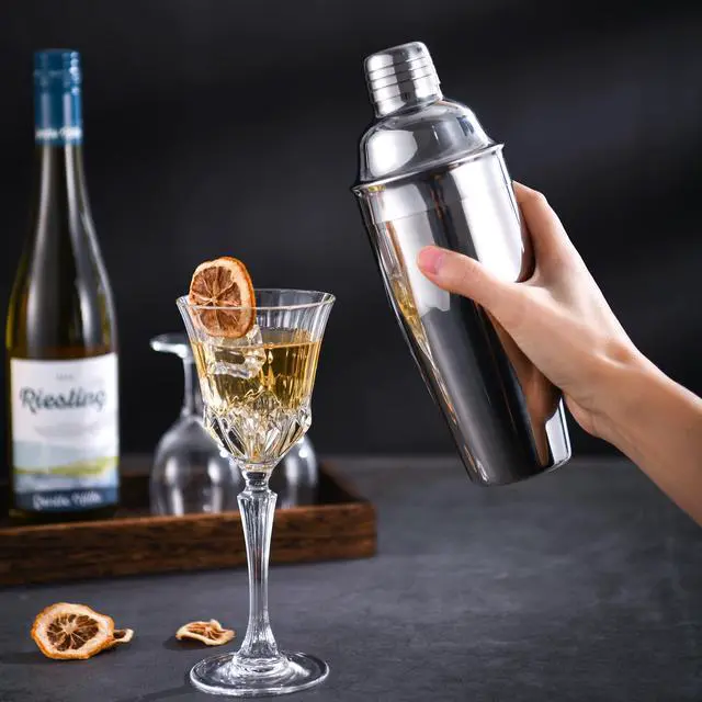 Alt view image 5 of 7 - Cocktail Shaker,24 oz Martini Shaker,Drink Shaker Built-in Strainer,Professional Stainless Steel Margarita Mixer,Bartender Kit Gifts.