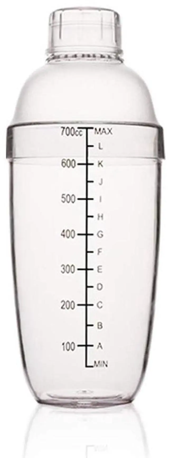 Main image of Plastic Cocktail Shaker, Hand Drink Mixer Boba Tea Shaker Cup with Scales,Bar Tool Transparent (24 oz / 700cc)