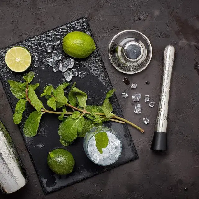 Alt view image 4 of 6 - Food-Grad 304 Stainless Steel Cocktail Muddler and Mixing Spoon Home Bar Tool Set -Dishwasher Safe - Create Delicious Mojitos and Other Fruit Based Drinks (8 inch)