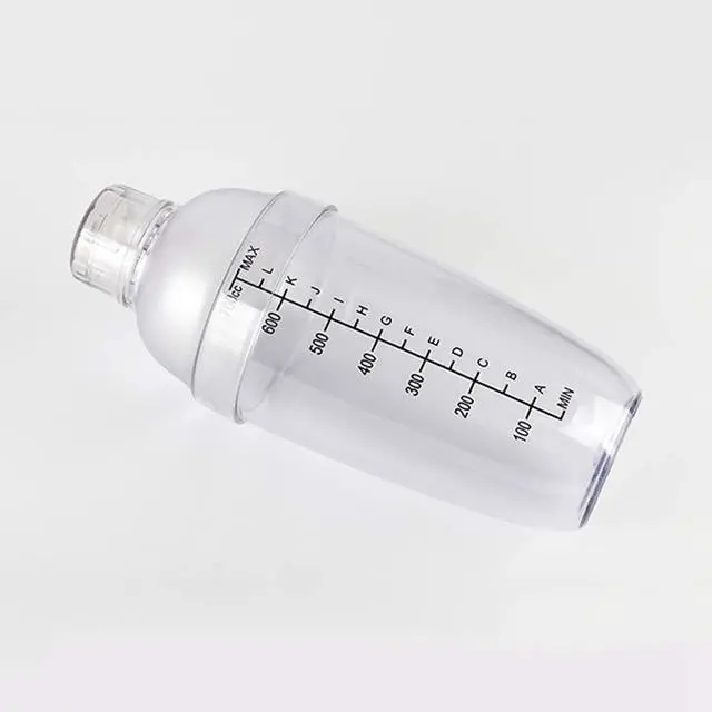 Alt view image 6 of 7 - Plastic Cocktail Shaker, Hand Drink Mixer Boba Tea Shaker Cup with Scales,Bar Tool Transparent (24 oz / 700cc)