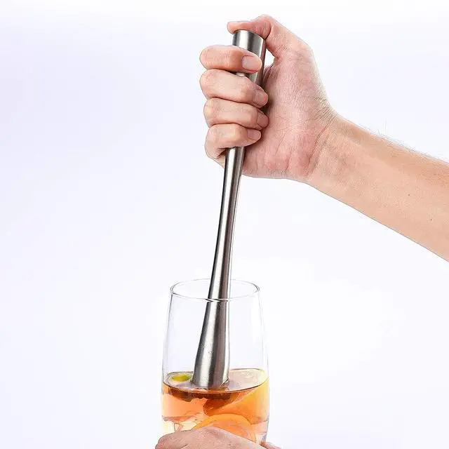 Alt view image 4 of 7 - 10" 255MM Stainless Steel Sturdy Cocktail Muddler, Professional Well Made Dishwasher Safe Muddler Bar Tool