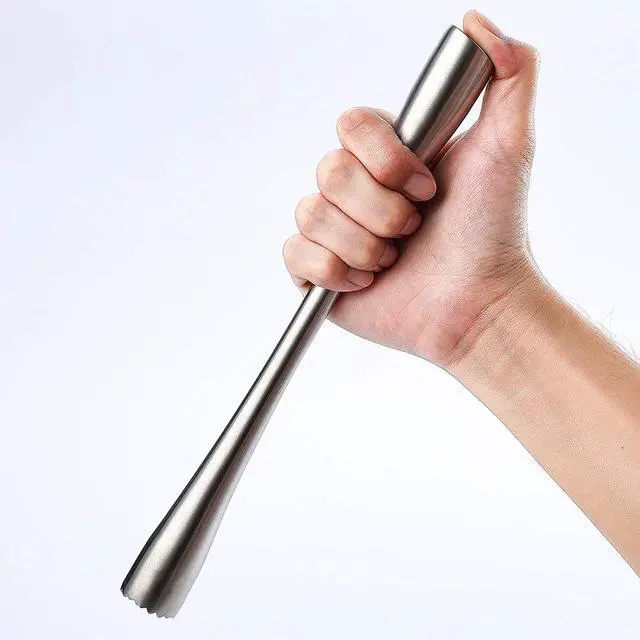Alt view image 5 of 7 - 10" 255MM Stainless Steel Sturdy Cocktail Muddler, Professional Well Made Dishwasher Safe Muddler Bar Tool