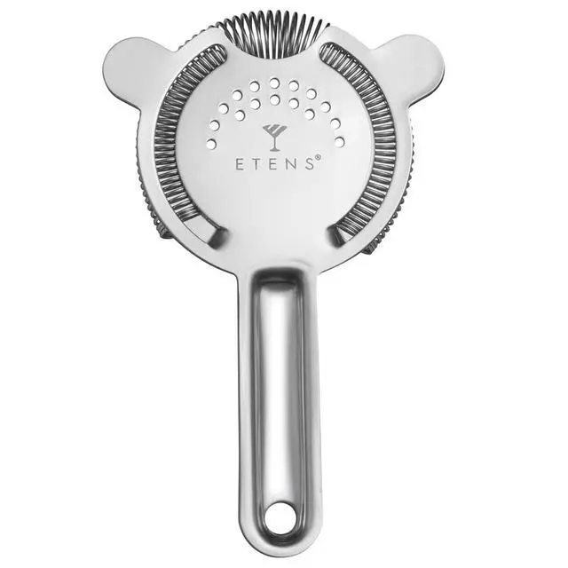 Main image of Cocktail Strainer for Drinks, Bar Strainers for Bartending, Martini Strainer for Boston Shaker Mixing Glass, Bartender Hawthorne Strainer w/Removable Spring Stainless Steel, Silver
