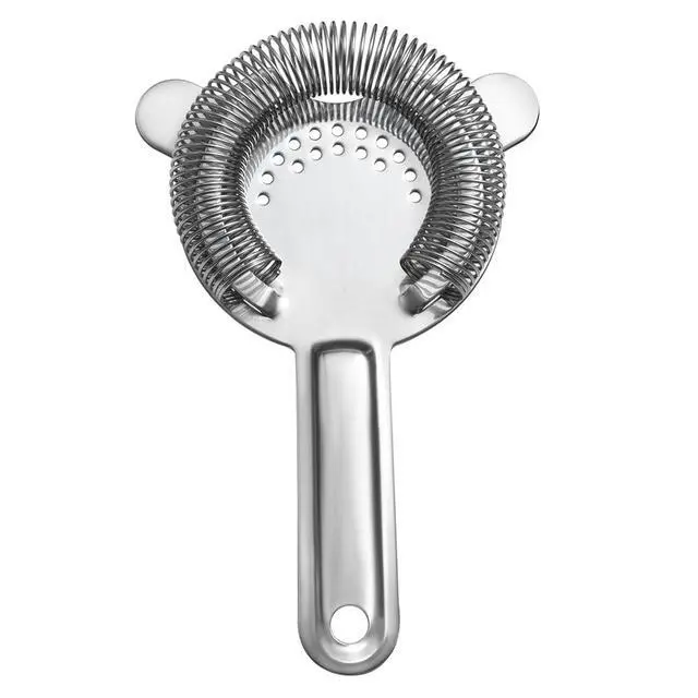 Alt view image 2 of 7 - Cocktail Strainer for Drinks, Bar Strainers for Bartending, Martini Strainer for Boston Shaker Mixing Glass, Bartender Hawthorne Strainer w/Removable Spring Stainless Steel, Silver