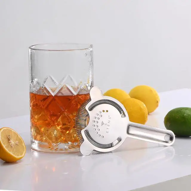 Alt view image 4 of 7 - Cocktail Strainer for Drinks, Bar Strainers for Bartending, Martini Strainer for Boston Shaker Mixing Glass, Bartender Hawthorne Strainer w/Removable Spring Stainless Steel, Silver