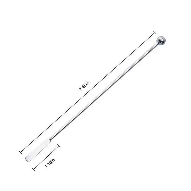 Alt view image 2 of 7 - 20 pcs Stainless Steel Coffee Beverage Stir Sticks Cocktail Stirrers Drink Swizzle Stick 7.4" Swizzle Stick Picks Tools