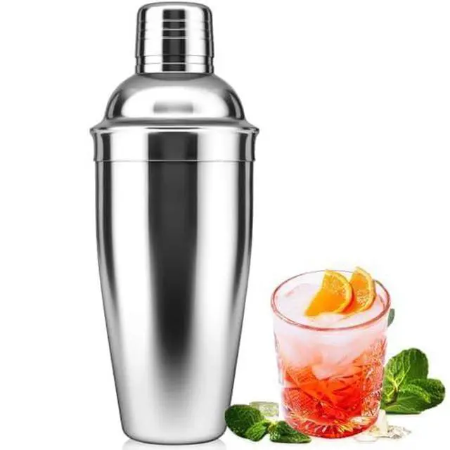Alt view image 7 of 7 - Cocktail Shaker,Drink Mixer with Built-in Strainer for Mixing Drinks Margaritas,Beginner Friendly Mixer Bar Utensil Tool (Sliver-01)