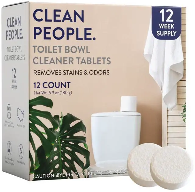 Main image of Toilet Bowl Cleaner | Eco Friendly Toilet Bowl Cleaner Tablets for Removing Hard Water Stains, Rust, and Limescale Buildup (12 Count)