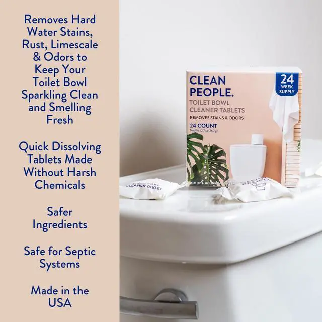 Alt view image 2 of 6 - Toilet Bowl Cleaner | Eco Friendly Toilet Bowl Cleaner Tablets for Removing Hard Water Stains, Rust, and Limescale Buildup (12 Count)