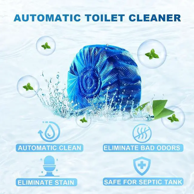 Alt view image 2 of 7 - Toilet Bowl Cleaners, Automatic Toilet Tank Cleaner Tablets, Blue Toilet Bowl Cleaner Tablets for Deodorizing & Descaling, Powerful Cleaning, Slow-Release Against Tough Stains 20 Pack