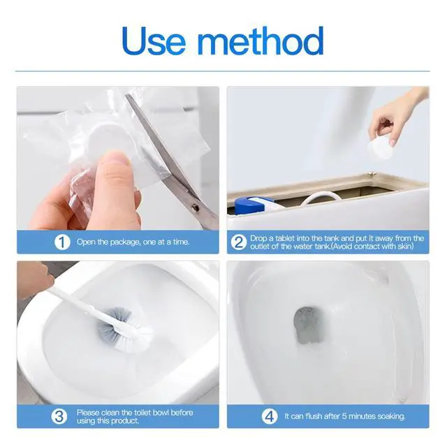 Alt view image 7 of 7 - Toilet Bowl Cleaners Tablets(12 Pack), Household Lime Rust Removers, Automatic Toilet Tank Cleaner, with Sustained Release Technology for Bathroom Cleaners