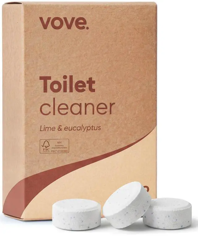 Main image of Probiotic Toilet Bowl Cleaner Tablets, 12 Count - Lime & Eucalyptus, Citric Acid + Oxygen Bleach Fizzing Formula, Dissolves Hard Water Stains & Limescale, Plant-Based, Septic Safe, Plastic-Free