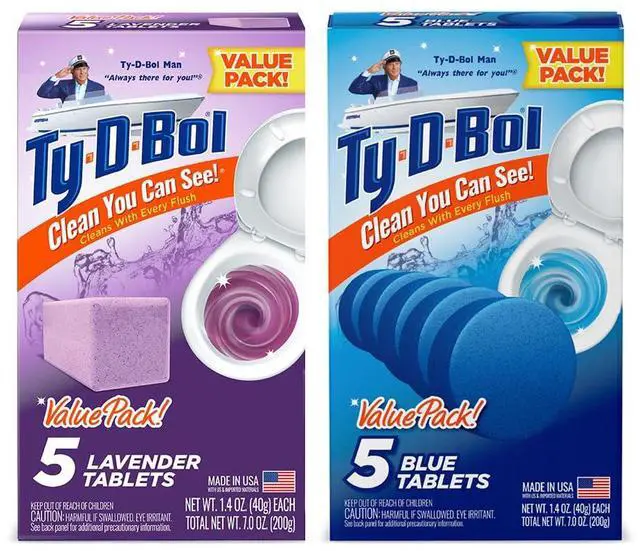 Main image of Bleach-Free Toilet Bowl Cleaner Tablets, Lavender & Blue, 10 Pack