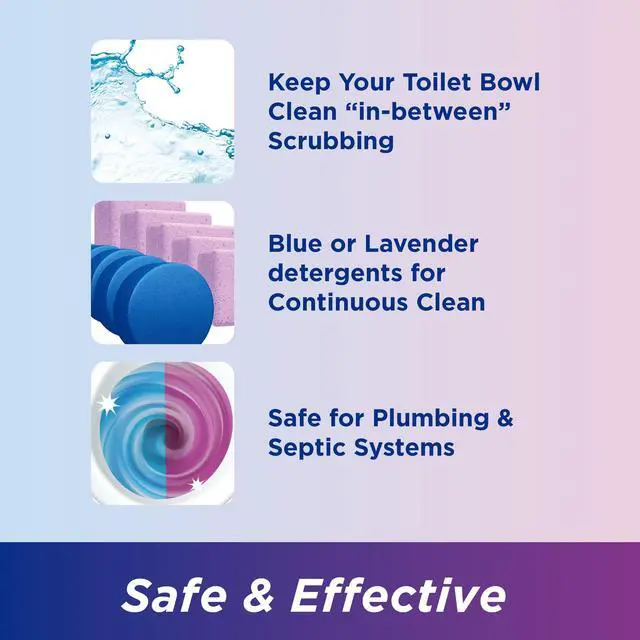 Alt view image 5 of 7 - Bleach-Free Toilet Bowl Cleaner Tablets, Lavender & Blue, 10 Pack