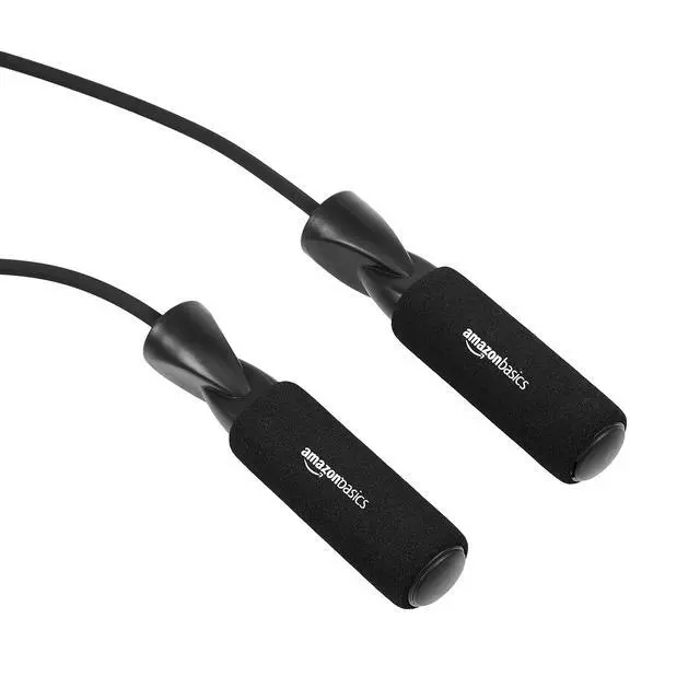 Alt view image 2 of 4 - Jump Rope for Exercise, Cardio and High-Intensity Training, Lightweight with Ball-Bearing Handles, 118 Inches, Black