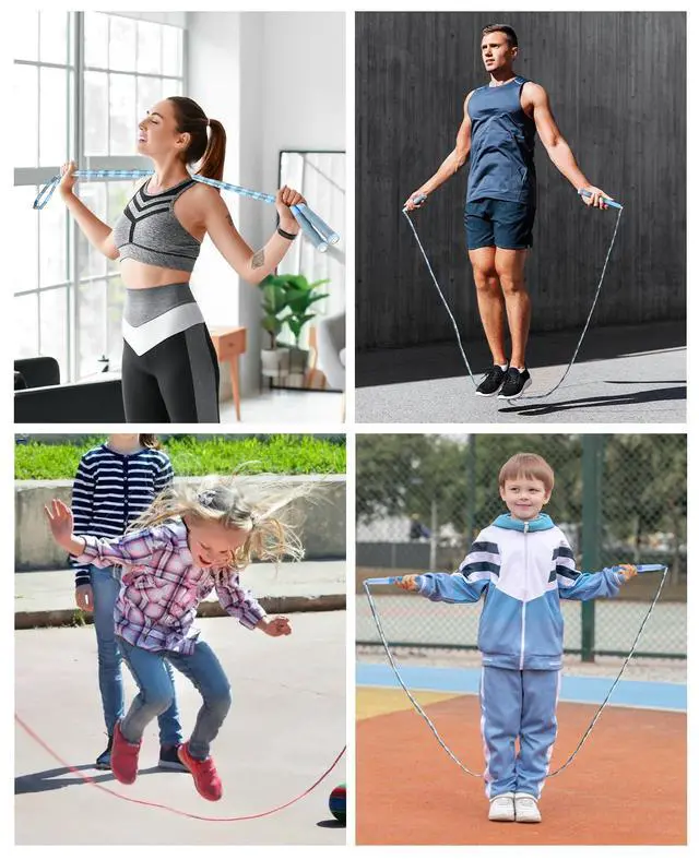 Alt view image 7 of 7 - 2 Pack Beaded Jump Rope for Kids, Upgraded Segmented Jumping Rope for Workout, Adjustable Skipping Rope Speed Rope for Men & Women, Tangle-Free Kids Jump Rope with Soft Non-slip Handles