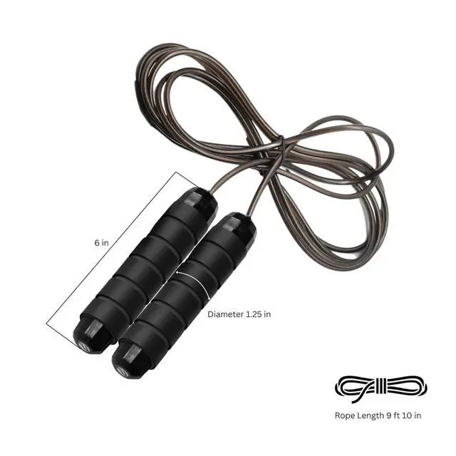 Alt view image 4 of 6 - Adjustable 10 ft Jump Ropes for Fitness - Skipping Rope for Exercise with Comfortable Foam Handles - No Tangle Long PVC Jump Rope for Muay Thai, Boxers & Exercises