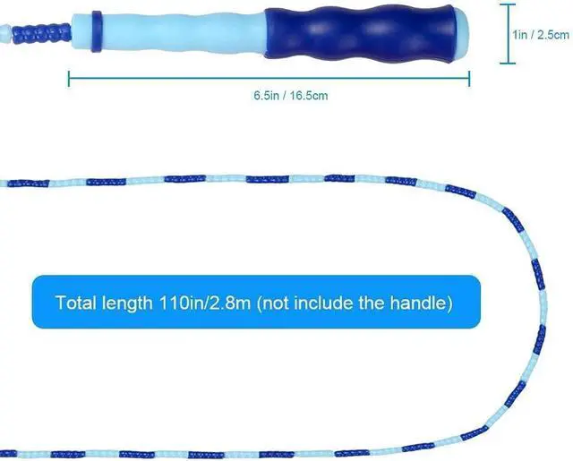 Alt view image 5 of 7 - Soft Bead Jump Rope,Adjustable Fitness Skipping Rope for Men, Women and Kids Keeping Fit, Training (Pink+Purple)