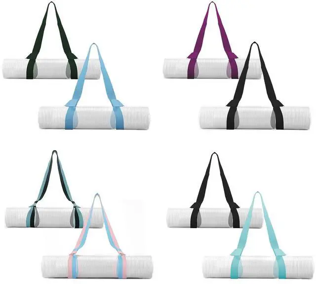 Alt view image 5 of 7 - 2 Packs Yoga Mat Strap for Carrying, Yoga Mat Carrier, Adjustable Sling for Yoga Mat Exercise Mat, Extra Thick Durable Comfy Silky Multi-Purpose, Strap Only