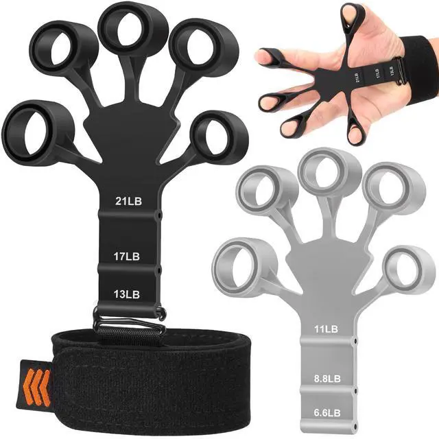 Main image of Grip Strength Trainer - Double-Sided Finger Exerciser and Hand Strengthener for Hand Therapy, Rock Climbing - Relieve Pain for Arthritis, Carpal Tunnel