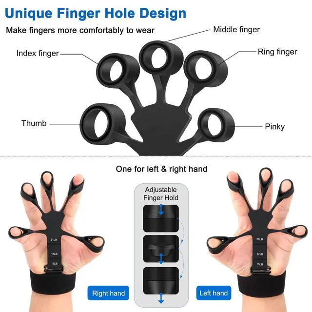 Alt view image 2 of 7 - Grip Strength Trainer - Double-Sided Finger Exerciser and Hand Strengthener for Hand Therapy, Rock Climbing - Relieve Pain for Arthritis, Carpal Tunnel