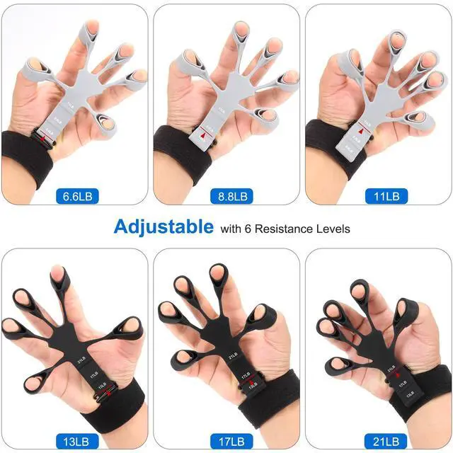 Alt view image 4 of 7 - Grip Strength Trainer - Double-Sided Finger Exerciser and Hand Strengthener for Hand Therapy, Rock Climbing - Relieve Pain for Arthritis, Carpal Tunnel