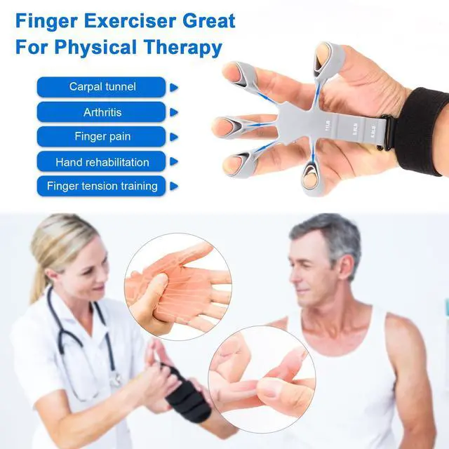 Alt view image 6 of 7 - Grip Strength Trainer - Double-Sided Finger Exerciser and Hand Strengthener for Hand Therapy, Rock Climbing - Relieve Pain for Arthritis, Carpal Tunnel
