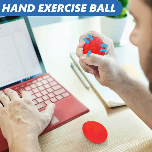 Alt view image 4 of 6 - Grip Strength Trainer (5 Pack), Forearm Strengthener, Stress Balls for Adults, Hand Strengthening Devices, Wrist Finger Strengthener, Physical Therapy Exercise Equipment, Golf Baseball Climbing