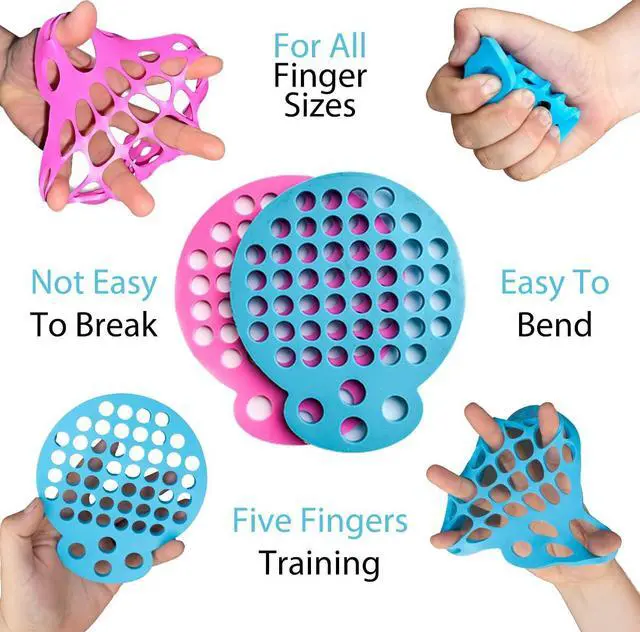 Alt view image 2 of 7 - Finger Stretcher Hand Therapy Equipment (2-Pack) Finger Extension Exerciser for Grip Strength and Physical Therapy | Hand Exercise Web with Various Resistance Levels