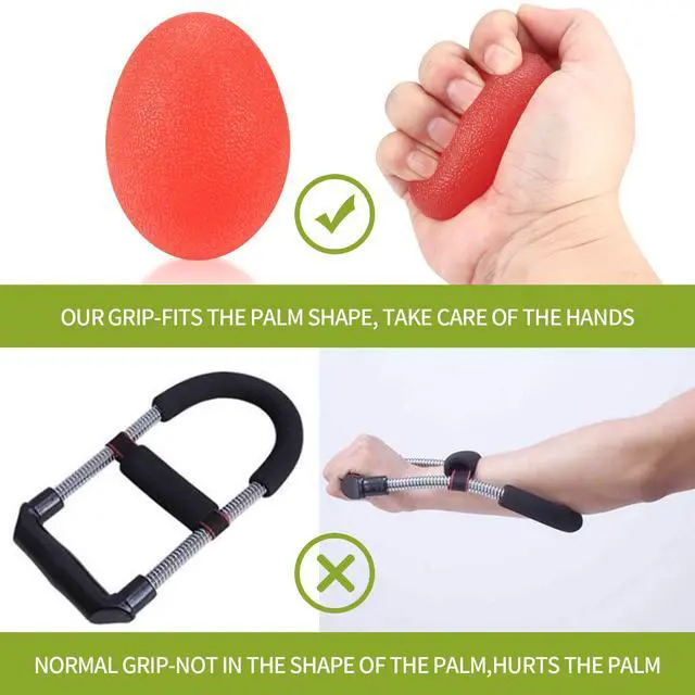 Alt view image 5 of 7 - 3 Pcs Hand Grip Strength Balls with 2 Pcs Finger Strengthener, Wrist Grip Strengthener Trainer, Stress Relief Balls Trainr Hand Balls, Hand Exerciser Squeezer for Adults Hand Workout