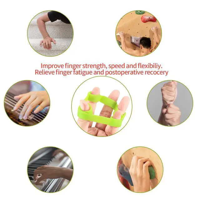 Alt view image 7 of 7 - 3 Pcs Hand Grip Strength Balls with 2 Pcs Finger Strengthener, Wrist Grip Strengthener Trainer, Stress Relief Balls Trainr Hand Balls, Hand Exerciser Squeezer for Adults Hand Workout