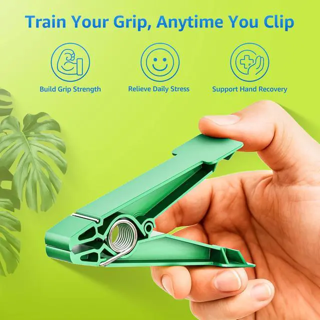 Alt view image 3 of 6 - Finger Exerciser Set 5 Resistance Clips for Hand Therapy, Grip Strength & Dexterity Ideal Finger Strengthener for Rehab, Stroke Recovery, Arthritis, Seniors & Athletes