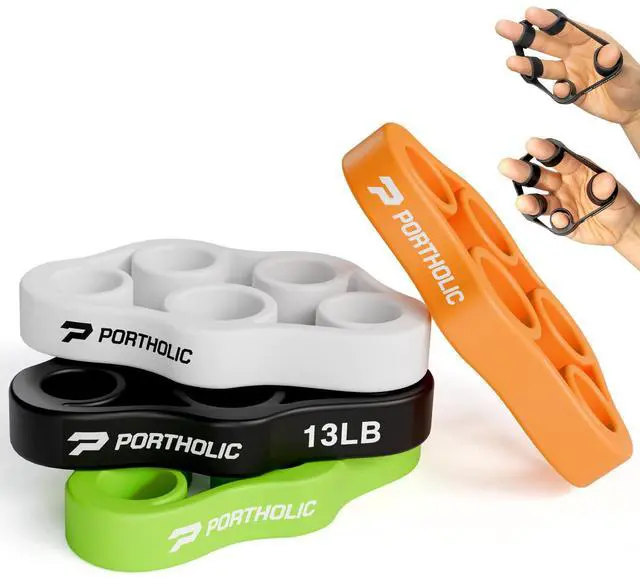 Main image of 4 Pack Hand Exerciser Grip Strengthener, Finger Stretcher Hand Grip Resistance Bands Hand Strengthener Hand Strengthening Forearm Exerciser for ArthritisColor)