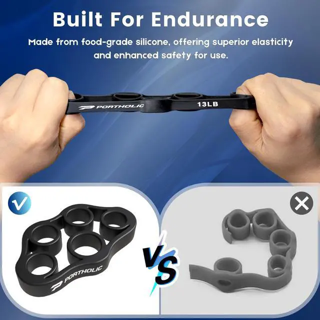 Alt view image 2 of 5 - 4 Pack Hand Exerciser Grip Strengthener, Finger Stretcher Hand Grip Resistance Bands Hand Strengthener Hand Strengthening Forearm Exerciser for ArthritisColor)