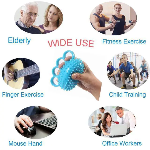 Alt view image 2 of 7 - Hand Grip Strengthener Finger Exerciser Training Ball for Patient Recovery Elderly Stroke Arthritis Physical Therapy Anxiety Stress Relief Pressure Squeeze for Yoga Athletes Musicians Muscles Massage