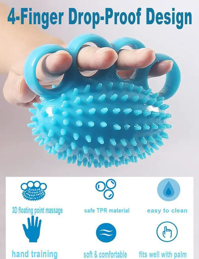 Alt view image 3 of 7 - Hand Grip Strengthener Finger Exerciser Training Ball for Patient Recovery Elderly Stroke Arthritis Physical Therapy Anxiety Stress Relief Pressure Squeeze for Yoga Athletes Musicians Muscles Massage