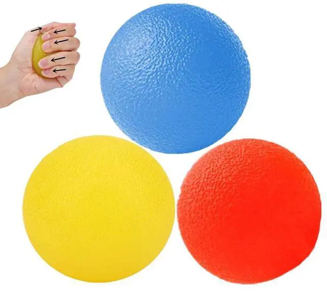Main image of 3 Resistance Levels Hand Exercise Balls, Stress Balls for Adults, Squeeze Balls for Physical Therapy, Hand Grip Strength Trainer Hand Squeezers for Strength, Wrist Forearm Finger Exerciser