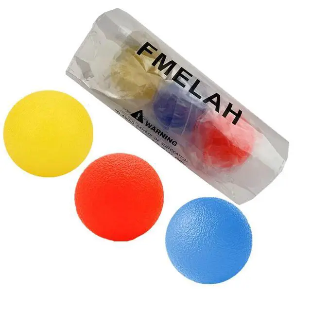 Alt view image 4 of 6 - 3 Resistance Levels Hand Exercise Balls, Stress Balls for Adults, Squeeze Balls for Physical Therapy, Hand Grip Strength Trainer Hand Squeezers for Strength, Wrist Forearm Finger Exerciser